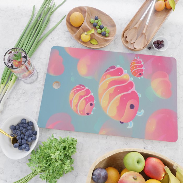 Cloud isopod - sunset Cutting Board Gallery Image 2