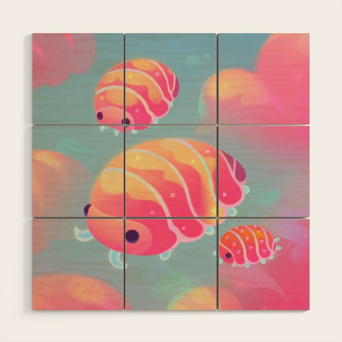 Cloud isopod - sunset Wood Wall Art Gallery Image 1