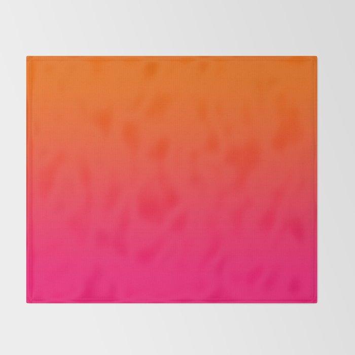 Bright Orange and Pink Gradient Throw Blanket Gallery Image 2