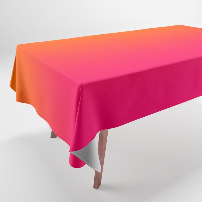 Bright Orange and Pink Gradient Tablecloth Gallery Image 1