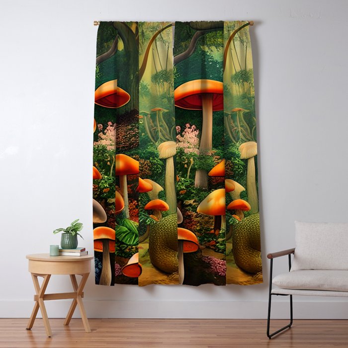 Brirsuris - The Valley of Mushrooms Window Curtain Gallery Image 1