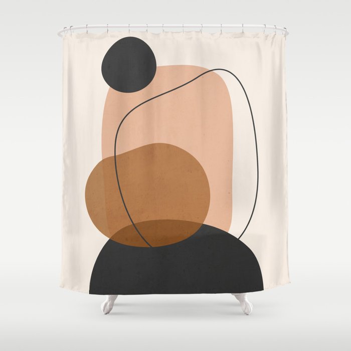 Minimal Abstract Art 12 Shower Curtain Gallery Image 1