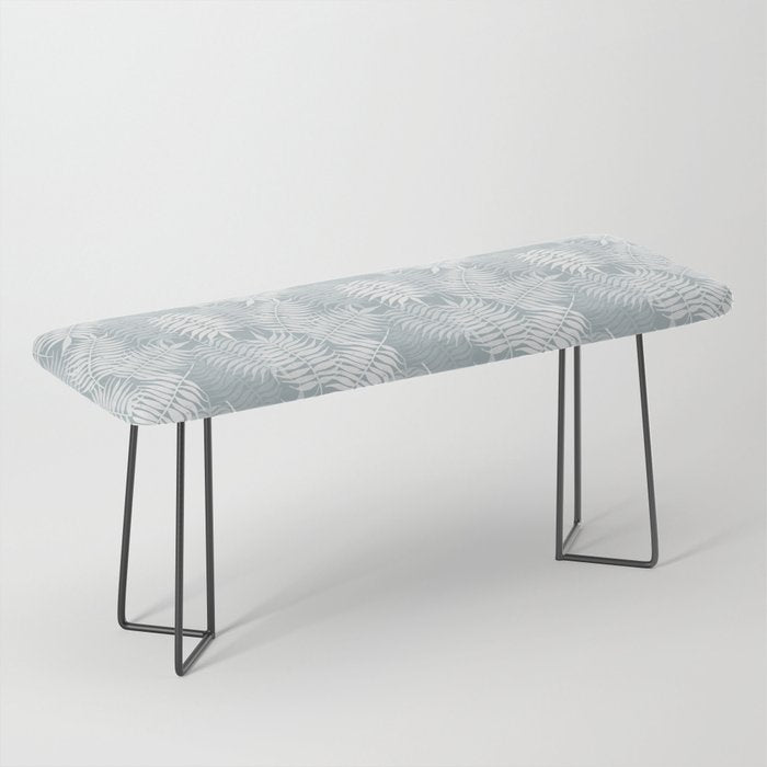 Palm leaves . Coastal blue Bench Gallery Image 1