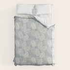 Palm leaves . Coastal blue Duvet Cover Gallery Image 6
