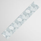 Palm leaves . Coastal blue Table Runner Gallery Image 3
