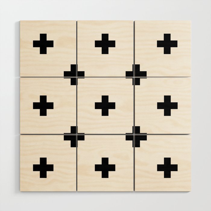 Swiss cross pattern Wood Wall Art Gallery Image 1