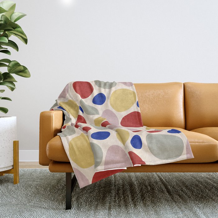 Colorful Stones Throw Blanket Gallery Image 1