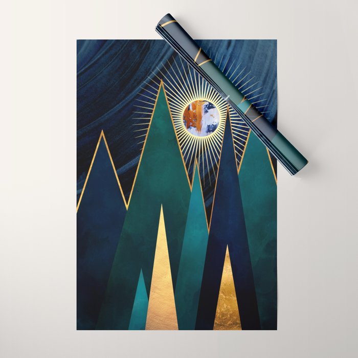 Metallic Peaks Wrapping Paper Gallery Image 1