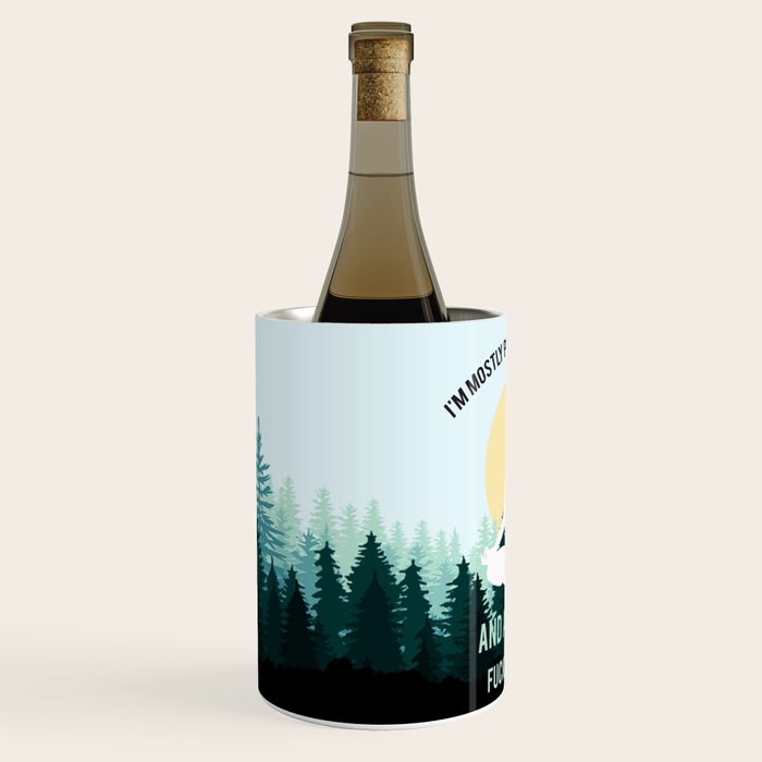 I'm Mostly Peace, Love And Light And A Little Go Fuck Yourself Funny Saying Wine Chiller Gallery Image 2