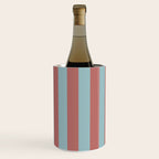 Dusty Pink Greyish Blue Stripe Wine Chiller Gallery Image 2