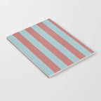 Dusty Pink Greyish Blue Stripe Notebook Gallery Image 2