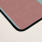 Dusty Pink Greyish Blue Stripe Desk Mat Gallery Image 4