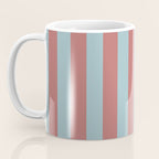 Dusty Pink Greyish Blue Stripe Coffee Mug Gallery Image 3