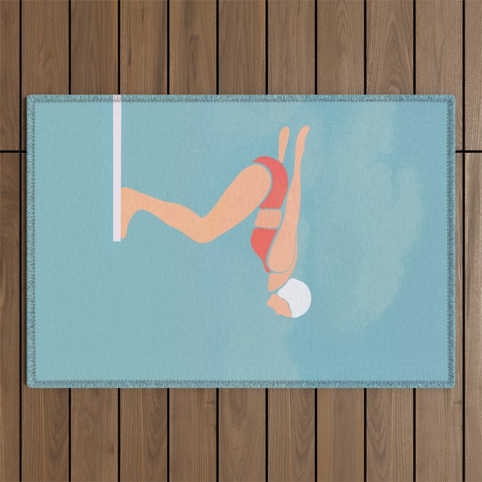 Pool Diver Outdoor Rug Gallery Image 1
