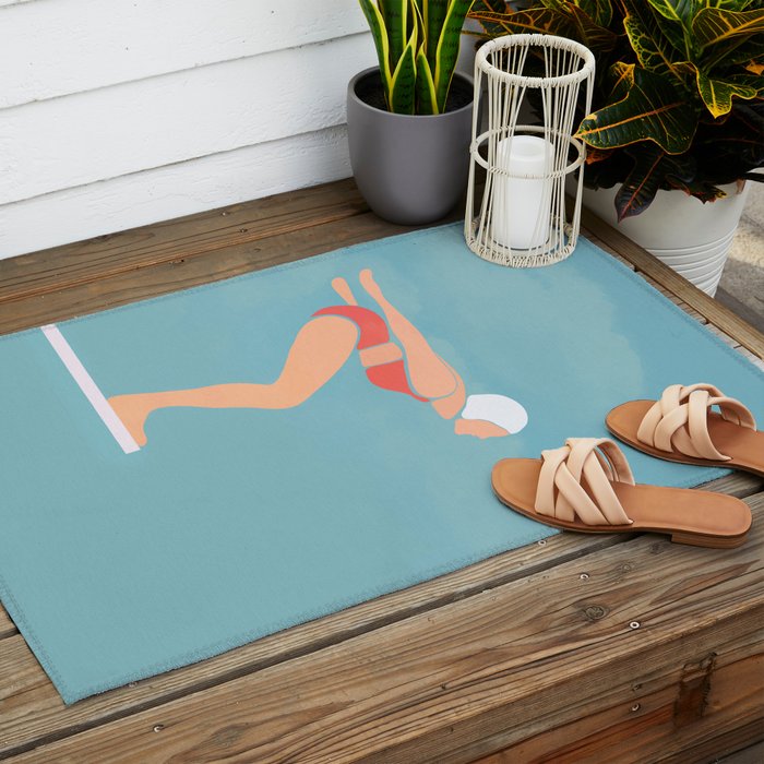 Pool Diver Outdoor Rug Gallery Image 2