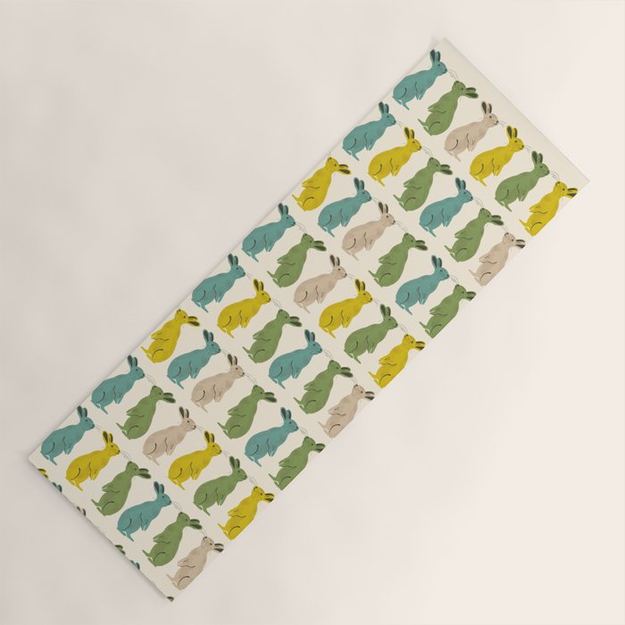 Rows Of Rabbits Yoga Mat Gallery Image 1