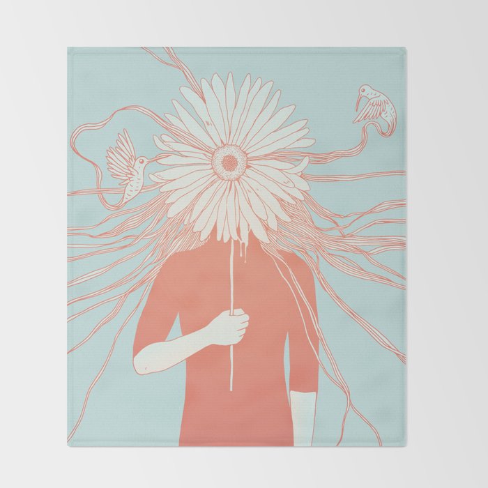 Flower Girl (Life and the Fragile Presence of Beauty) Throw Blanket Gallery Image 2