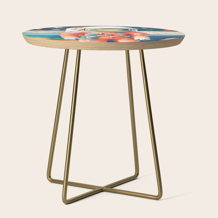 The Outsider Syndrome, Astronaut Space Travel Galaxy Surrealism, Individuality Blush Photography Plants Mars Moon Eclectic Concept Side Table Gallery Image 1