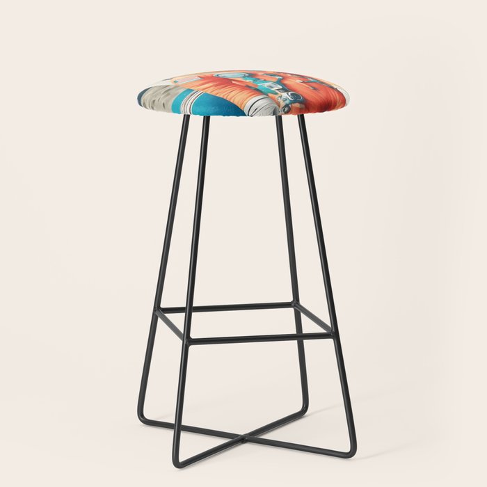 The Outsider Syndrome, Astronaut Space Travel Galaxy Surrealism, Individuality Blush Photography Plants Mars Moon Eclectic Concept Stool Gallery Image 1