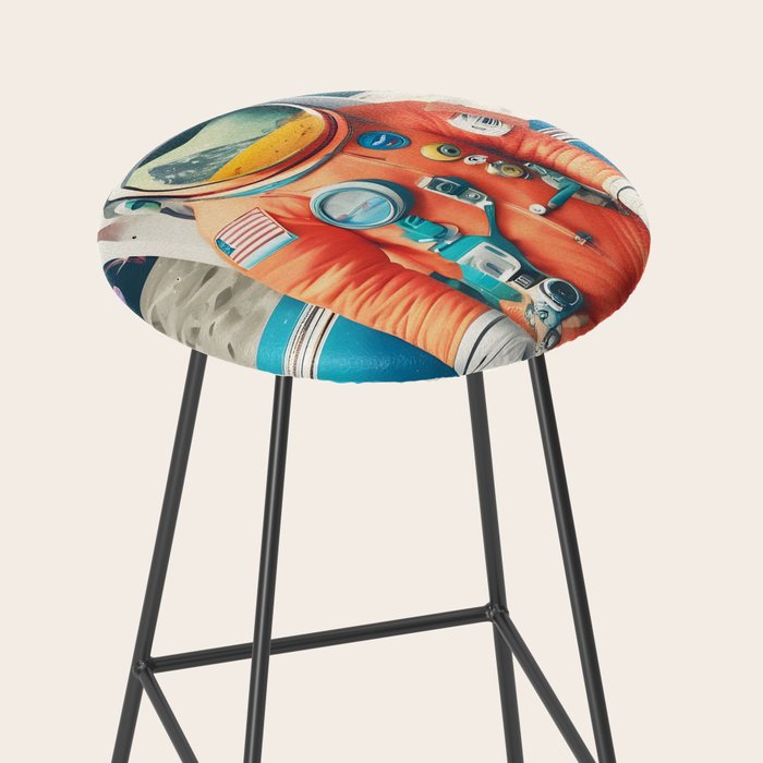 The Outsider Syndrome, Astronaut Space Travel Galaxy Surrealism, Individuality Blush Photography Plants Mars Moon Eclectic Concept Stool Gallery Image 2