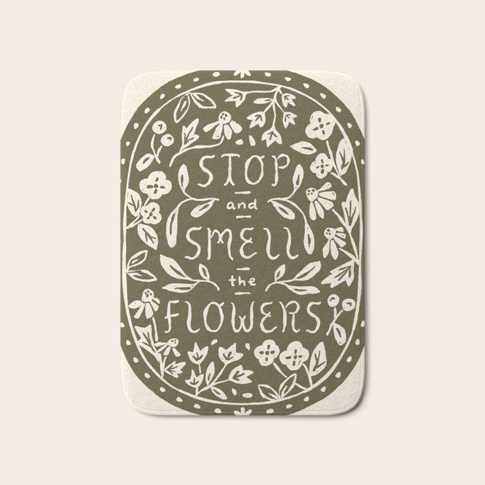 Stop and Smell the Flowers Bath Mat Gallery Image 1