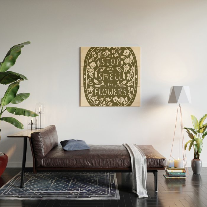 Stop and Smell the Flowers Wood Wall Art Gallery Image 2