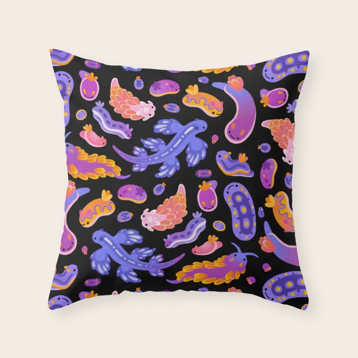 Sea slug Throw Pillow Gallery Image 1