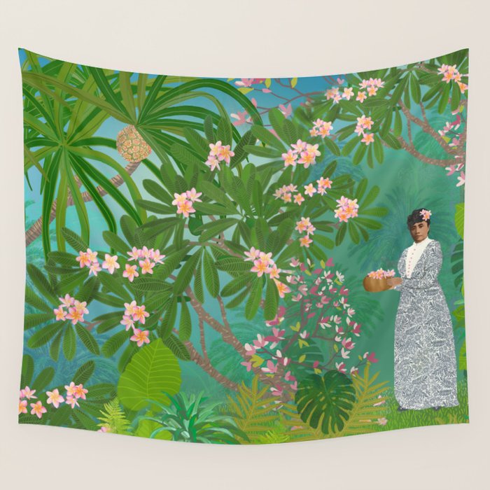 Queen LiliÊ»uokalani Peaceful Moments Wall Tapestry Gallery Image 4