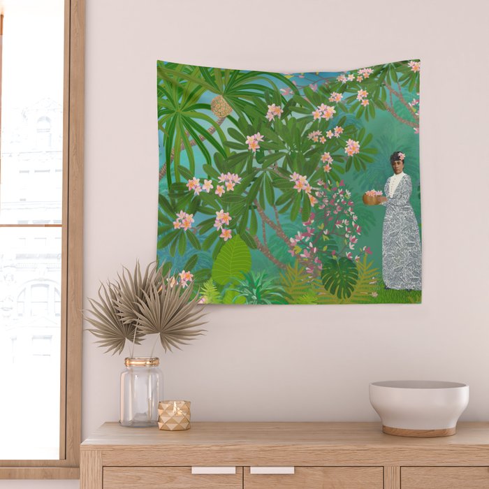 Queen LiliÊ»uokalani Peaceful Moments Wall Tapestry Gallery Image 2