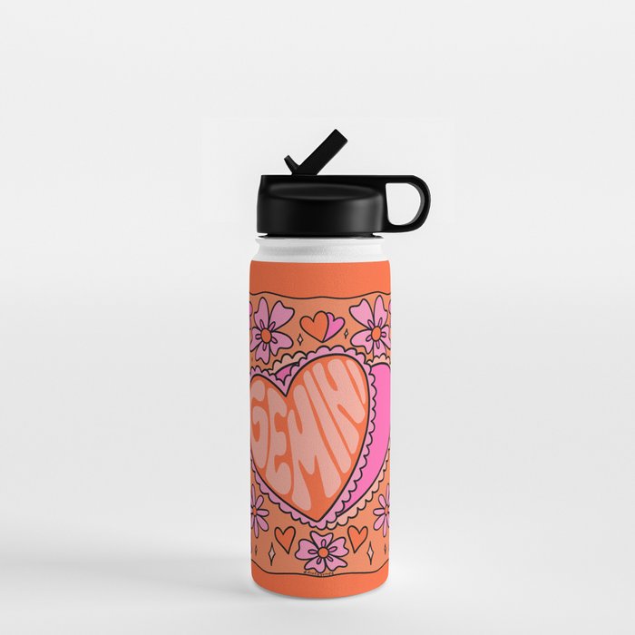 Gemini Heart Water Bottle Gallery Image 1