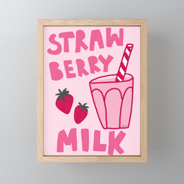 Strawberry Milk Mini Art Print Gallery Image 1
