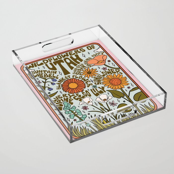 Utah Wildflowers Acrylic Tray Gallery Image 1