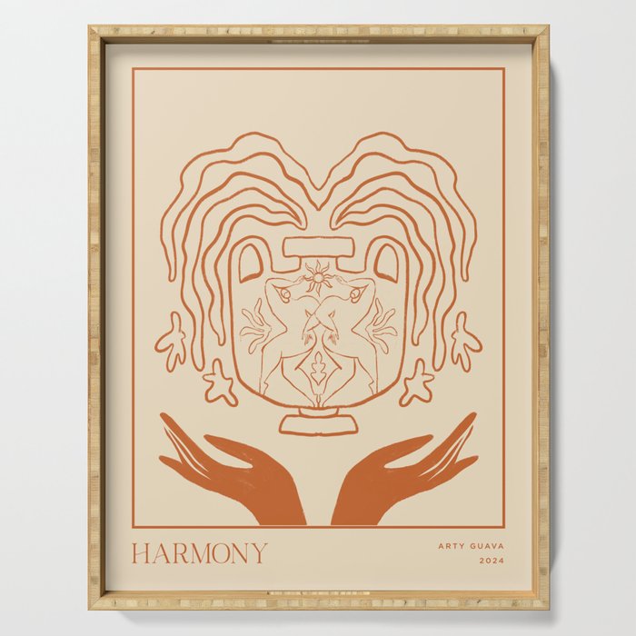 Harmony Line Art Serving Tray Gallery Image 1