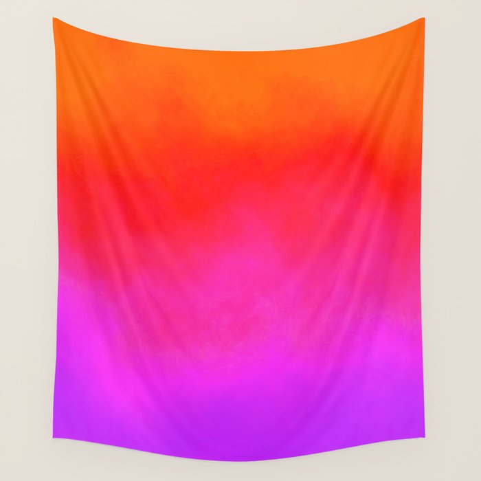 Gradient orange red violet Wall Tapestry Gallery Image 4