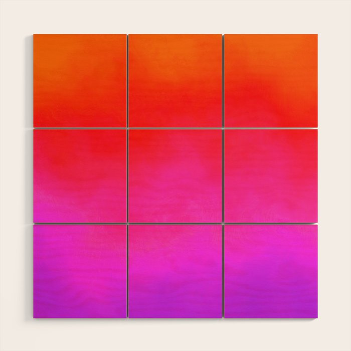Gradient orange red violet Wood Wall Art Gallery Image 1