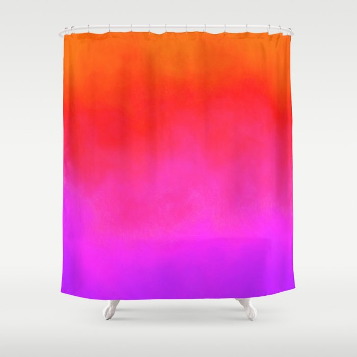 Gradient orange red violet Shower Curtain Gallery Image 1