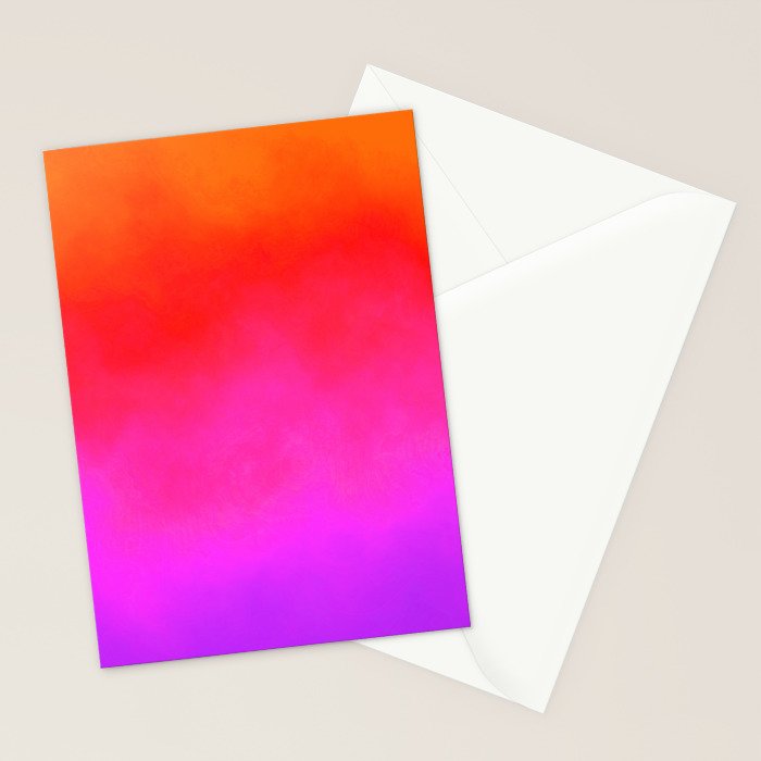 Gradient orange red violet Stationery Card Gallery Image 2