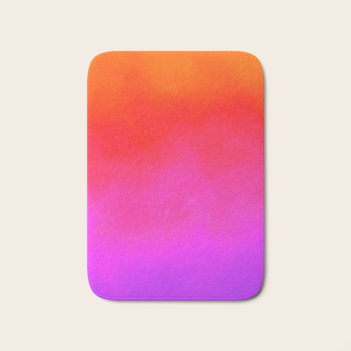 Gradient orange red violet Bath Mat Gallery Image 1