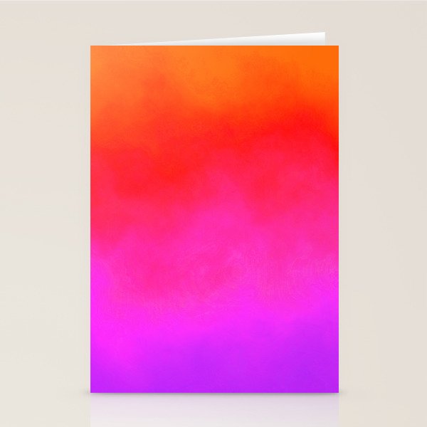 Gradient orange red violet Stationery Card Gallery Image 1