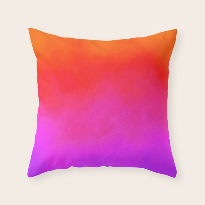 Gradient orange red violet Throw Pillow Gallery Image 6