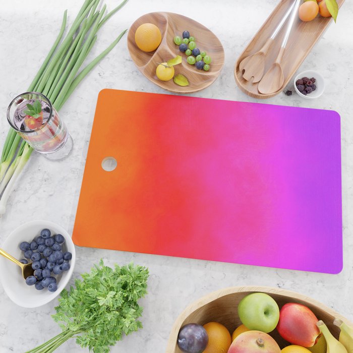 Gradient orange red violet Cutting Board Gallery Image 2