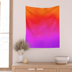 Gradient orange red violet Wall Tapestry Gallery Image 2