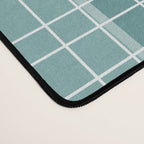 Mid Century Modern Woven Link Pattern in Teal Desk Mat Gallery Image 4