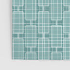 Mid Century Modern Woven Link Pattern in Teal Poster Gallery Image 3