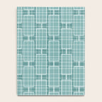 Mid Century Modern Woven Link Pattern in Teal Notebook Gallery Image 4