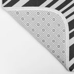 Wavy Stripes XLI - Black and White Bath Mat Gallery Image 2