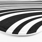 Wavy Stripes XLI - Black and White Bath Mat Gallery Image 3