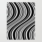 Wavy Stripes XLI - Black and White Poster Gallery Image 4