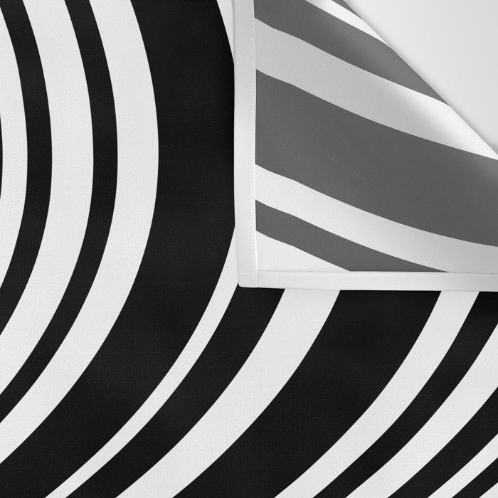 Wavy Stripes XLI - Black and White Wall Tapestry Gallery Image 3