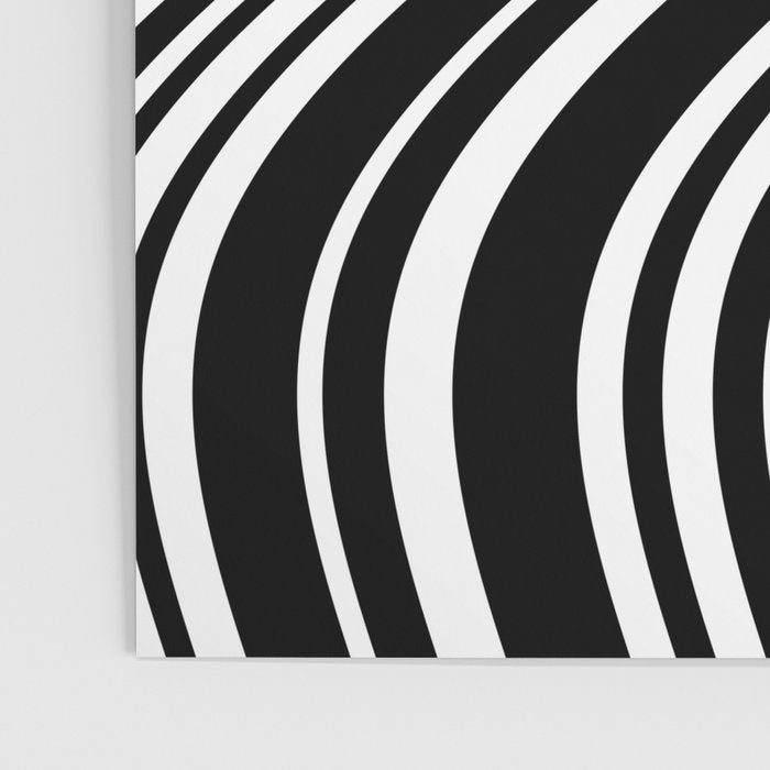 Wavy Stripes XLI - Black and White Poster Gallery Image 3